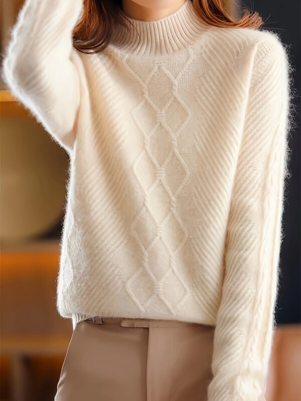 Thick Pure Wool High Neck Sweater