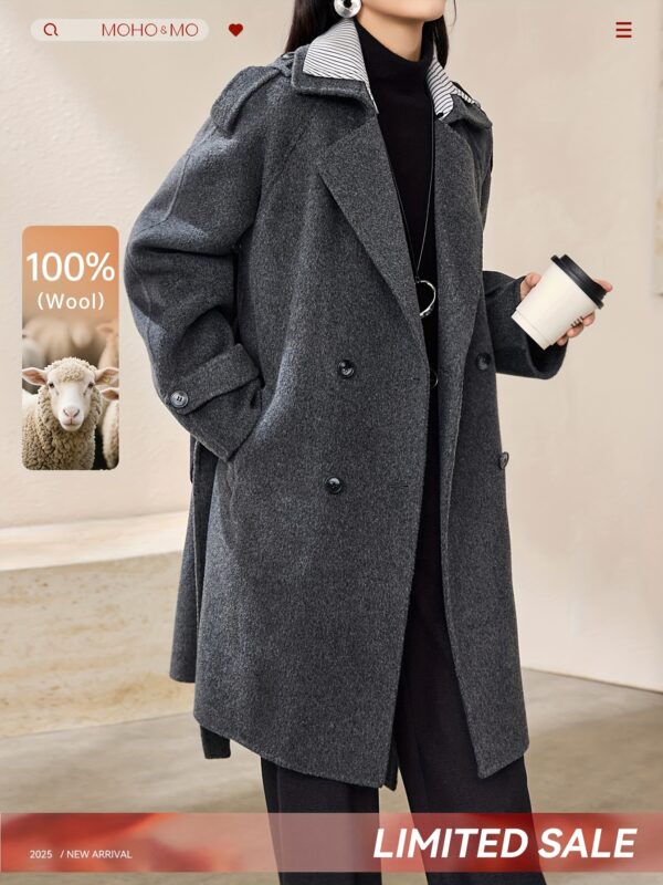 Elegant Trench Coat - Long Sleeve