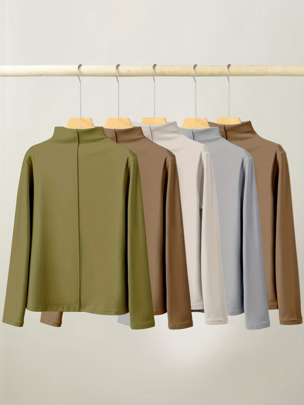 Winter High Neck Pullover Sweatshirt Five-Pack