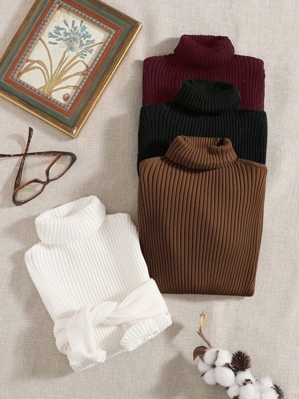 Winter High Neck Sweater 4-Piece Set